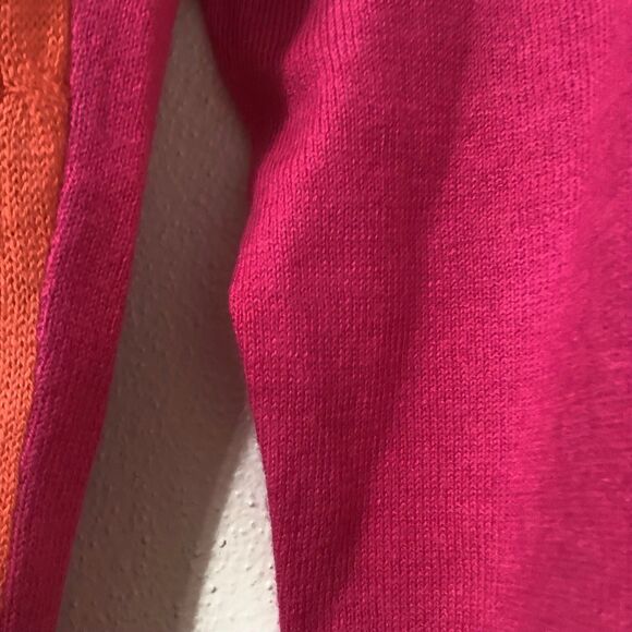 Colorful Colorblock Preppy Academic Knit Autumn Fall Casual 3/4 Sleeve Sweater S - Picture 5 of 9